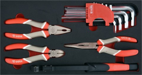 WÓZEK NARZĘDZIOWY 3-CZĘŚCIOWY Z NARZĘDZIAMI YATO