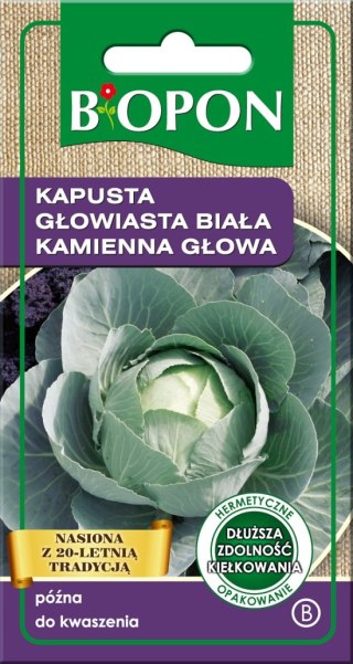 KAPUSTA GŁOWIASTA BIAŁA KAMIENNA GŁOWA 2G BIOPON