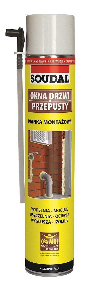 PIANKA MONTAŻOWA SOUDAL RURKA 750ML SOUDAL