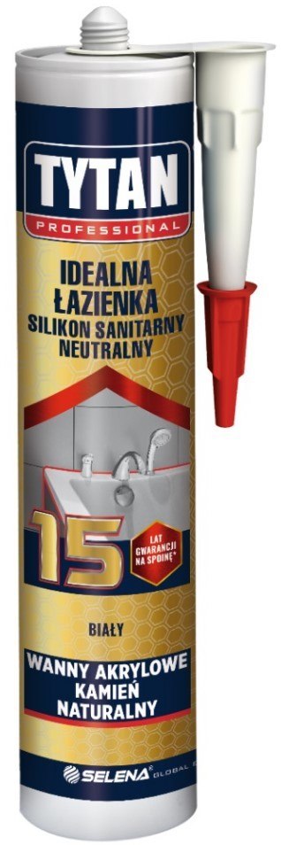SILIKON TYTAN SANITARNY IDEALNY DOM 280ML BIAŁY TYTAN