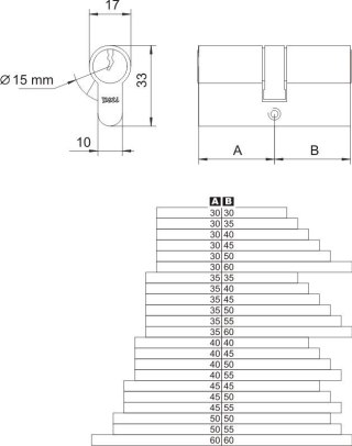 WKŁADKA ASYMETRYCZNA 35/35 YETI NIKIEL LOB